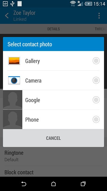 To take a new picture:Press Camera.