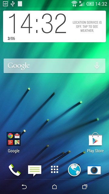 Press the menu icon.