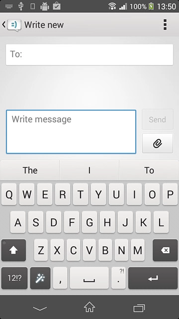 Press the letter keys to write the required word.A number of words based on the letters you've keyed in are displayed.