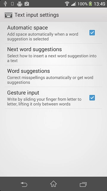 Press Word suggestions.