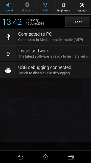 Slide your finger down the display starting from the top edge of your phone.Press Settings.