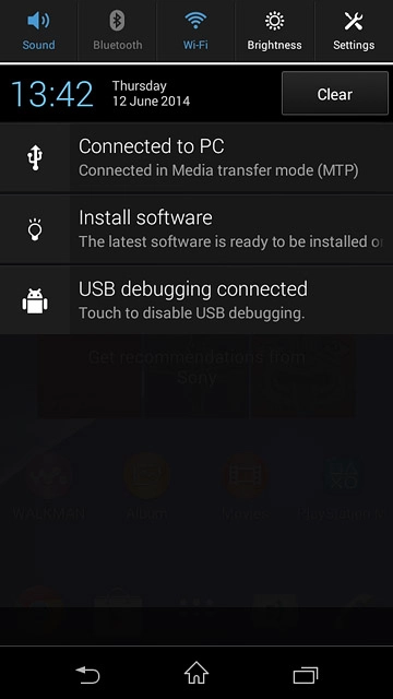 Slide your finger down the display starting from the top edge of your phone.Press Settings.