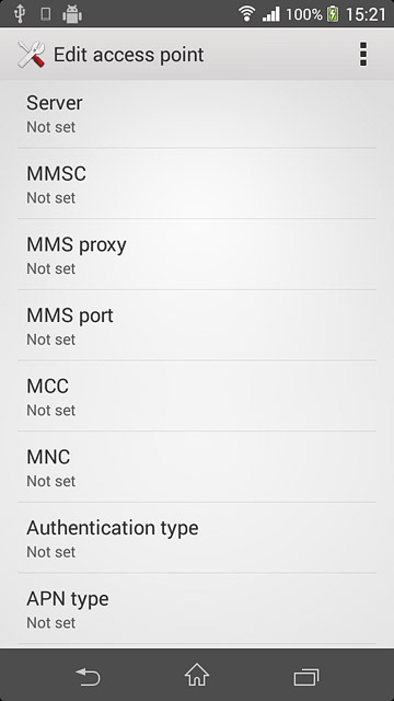 Press the menu icon.