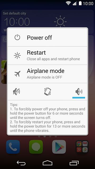 To turn on silent mode:Press the silent mode icon.