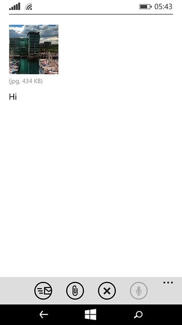 Press the send icon when you've finished your email message.