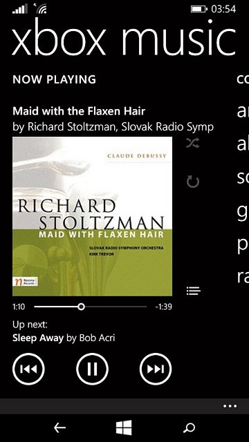 Press the shuffle icon to turn the function on or off.