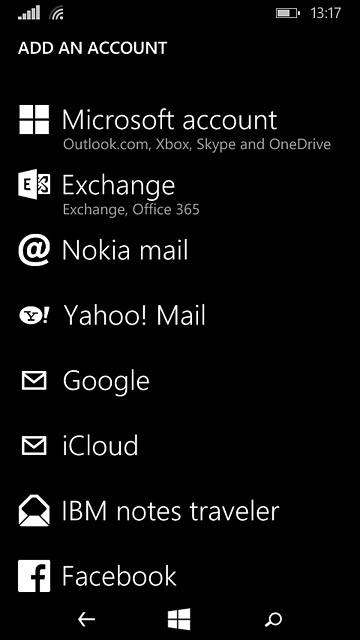 Press Microsoft account.