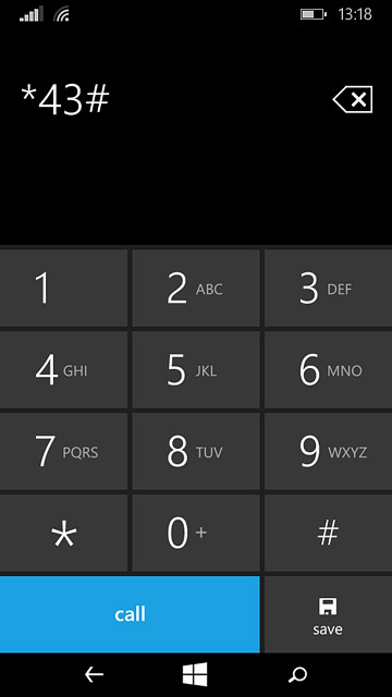 Key in *43# and press call.