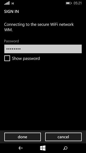 Follow the instructions on the display to key in security settings, if required, and press done.