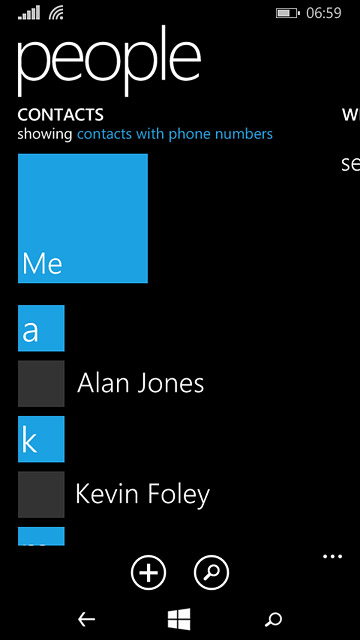 Press the new contact icon.