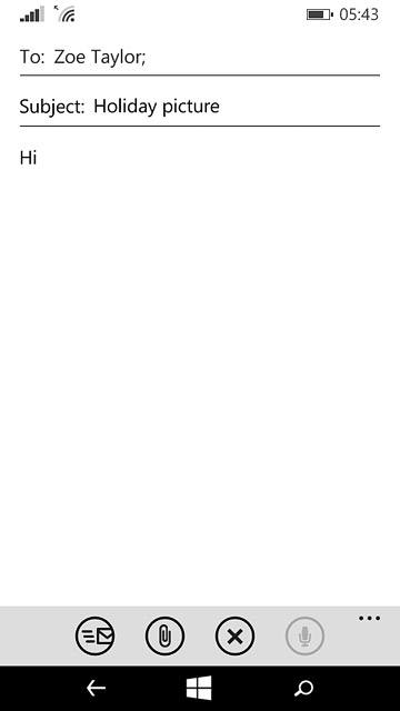Press the attachment icon.Go to the required folder.
