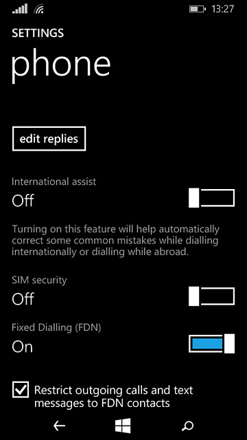 Press the home icon to return to the home screen.