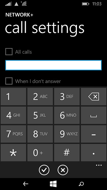 Key in (prefix) 5 (your phone number) and press the confirm icon.