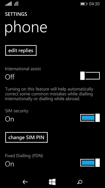 Press the home icon to return to the home screen.