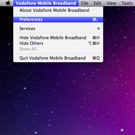 Click Preferences.
