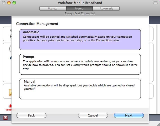 Highlight one of the following options:Automatic