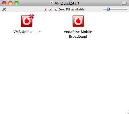 Do the following in Mac OS X:Double-click Vodafone Mobile Broadband.