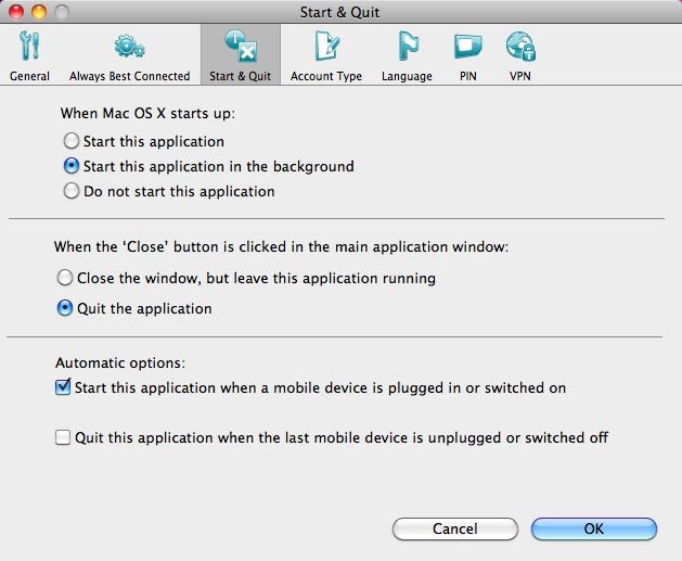 Start this application in the background