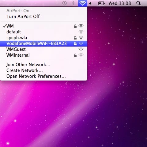 Click the name of your Wi-Fi hotspot.