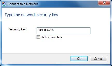 Key in the password for your Wi-Fi hotspot and click OK.A connection to your Wi-Fi hotspot is established.