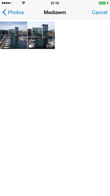 Go to the required folder.Press the required picture or the required video clip.