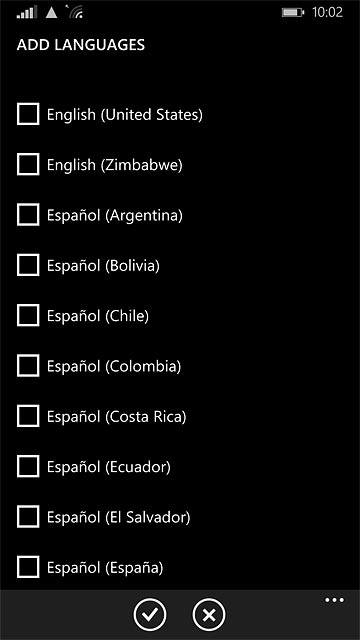 Press the required language.