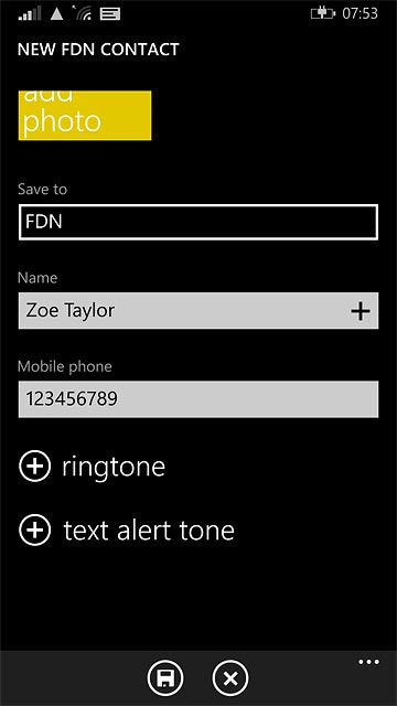 Press the save icon.