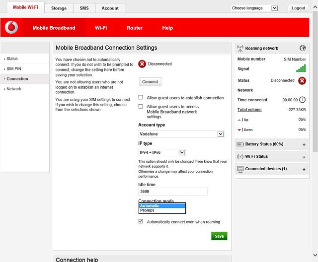 Highlight Automatic or Prompt.