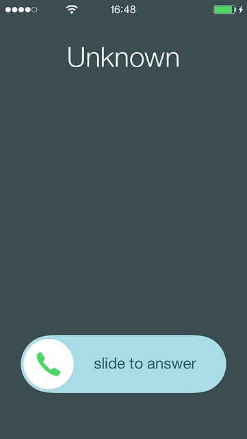 If the screen lock is turned on:Drag the call icon right.
