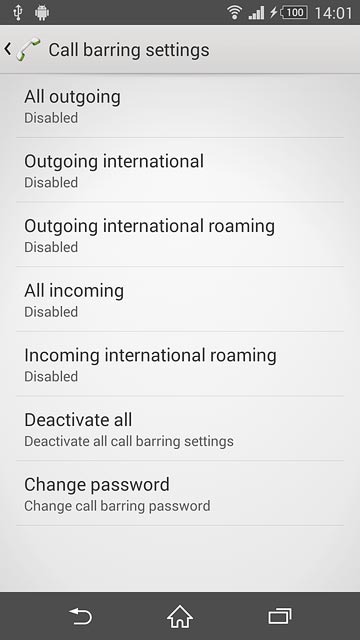 Outgoing international