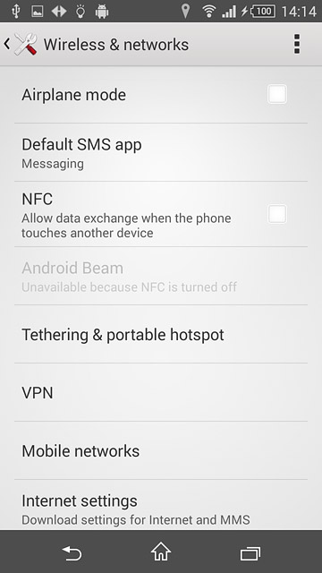 Press Tethering & portable hotspot.