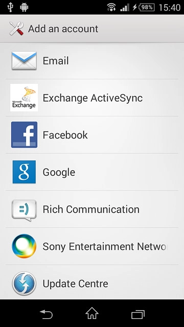 Press Google.