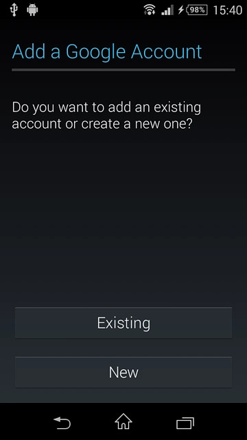 Press Existing.