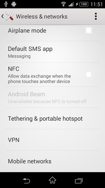 Press Mobile networks.