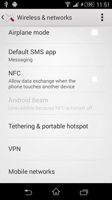 Press Mobile networks.