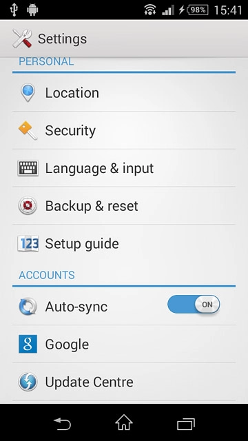 Press the home icon to return to the home screen.