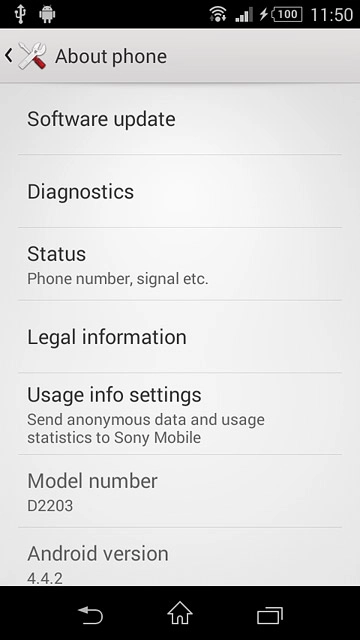 Press Software update.