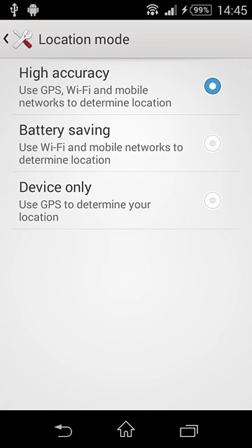 Press the home icon to return to the home screen.