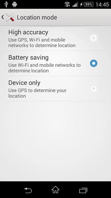 Press Battery saving.