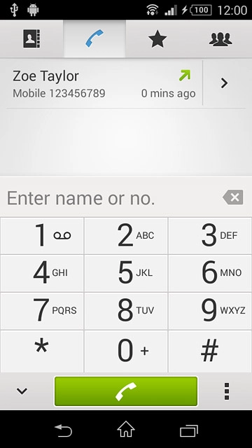 Press the required number.