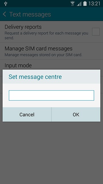 Key in +35387699989 and press OK.