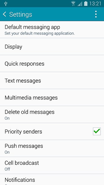 Press Text messages.