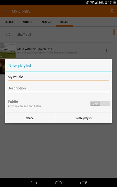 Press Create playlist.