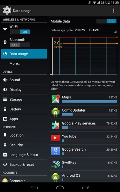 Press the home icon to return to the home screen.