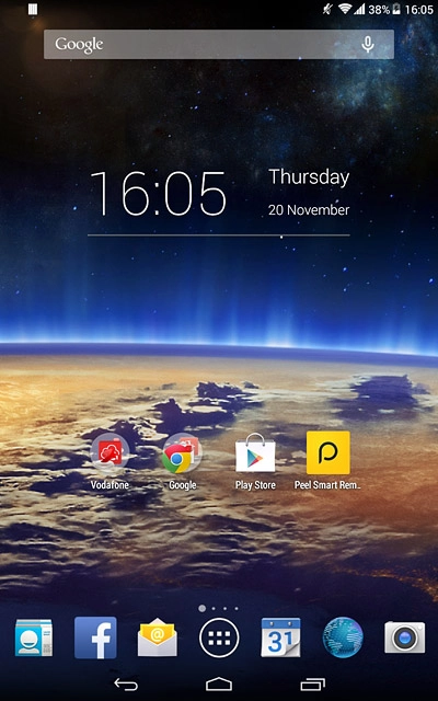 Press the menu icon.