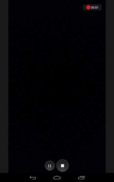 Press the stop icon to stop recording.The video clip is automatically saved.