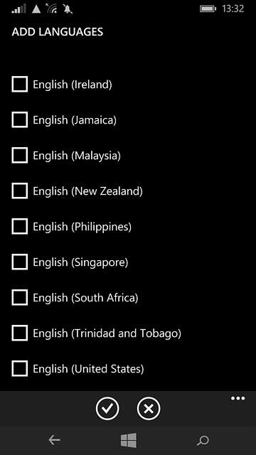 Press the required language.