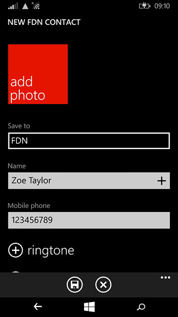 Press the save icon.