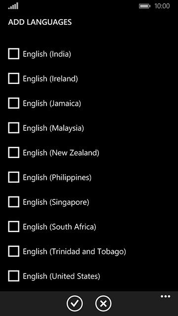 Press the required language.