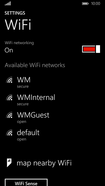 A list of Wi-Fi networks within range is displayed.Press the required Wi-Fi network.